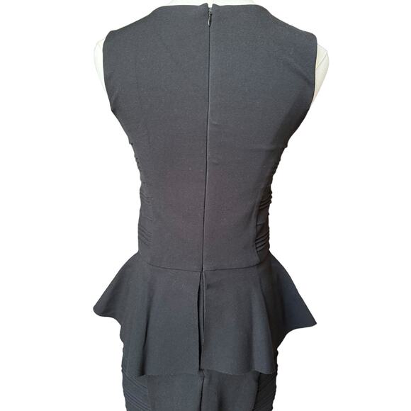Parker Peplum Bodycon Black ribbed sides Sleeveless Dress size XS - Picture 8 of 15